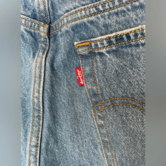 Levi's Big E Wedgie Premium Denim Blue Jeans Womens Size 27 x 26.5 Inseam - Picture 4 of 7